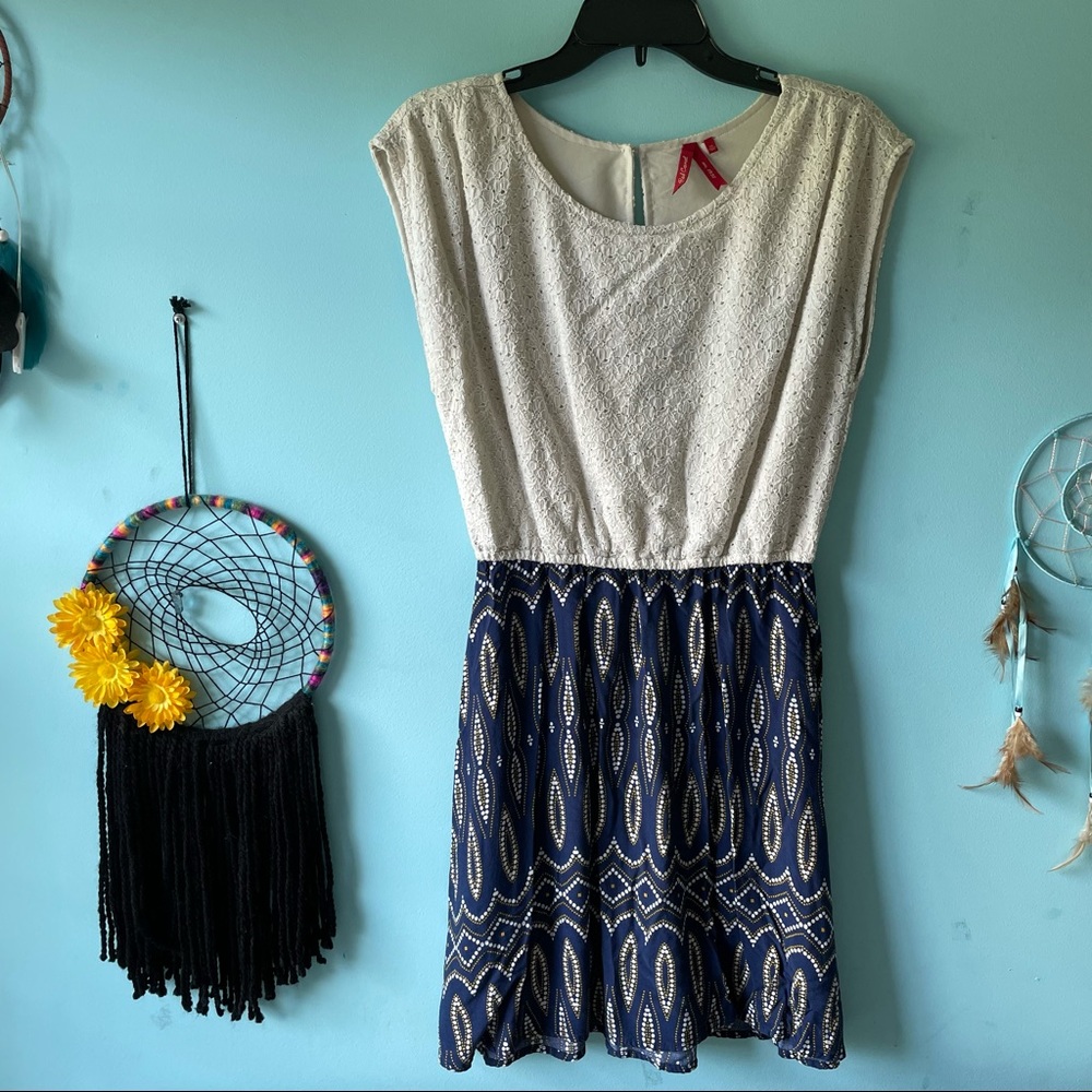 lace/polka dot dress